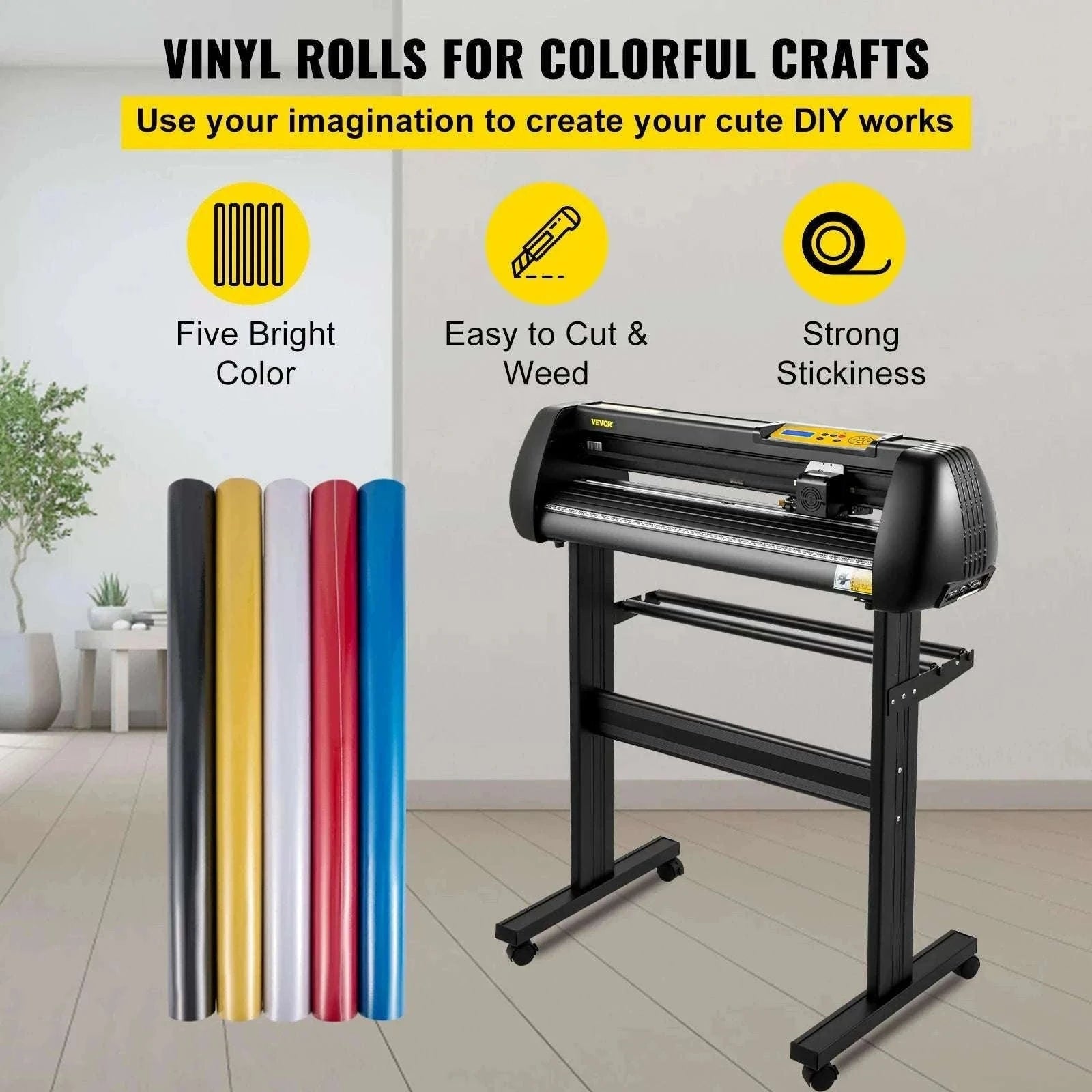 28-Inch Vinyl Cutter Plotter with Adjustable Speed & Force Kit-28in / france