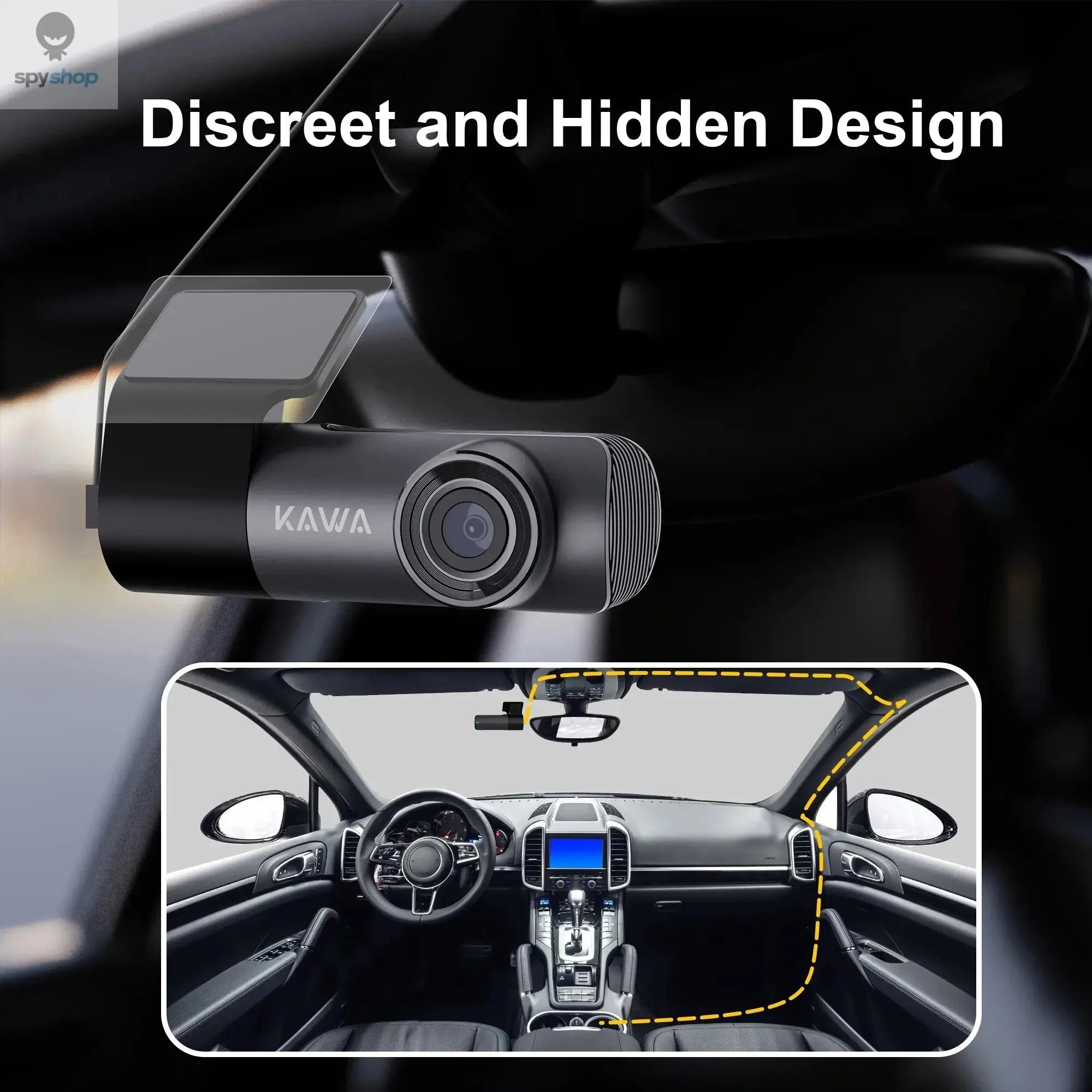 2K Dash Camera For Car DVR Dash Cam In The Car KAWA D5 Video Recorder Emergency Voice Control Night Vision WiFi APP Monitor WDR Spy-shop.com