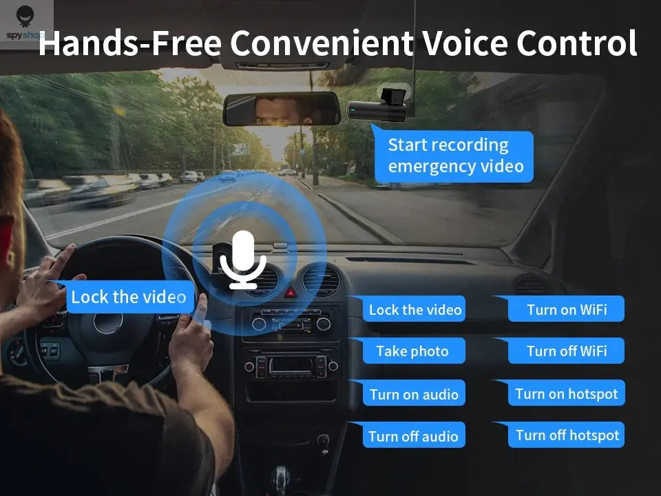 2K Dash Camera For Car DVR Dash Cam In The Car KAWA D5 Video Recorder Emergency Voice Control Night Vision WiFi APP Monitor WDR Spy-shop.com