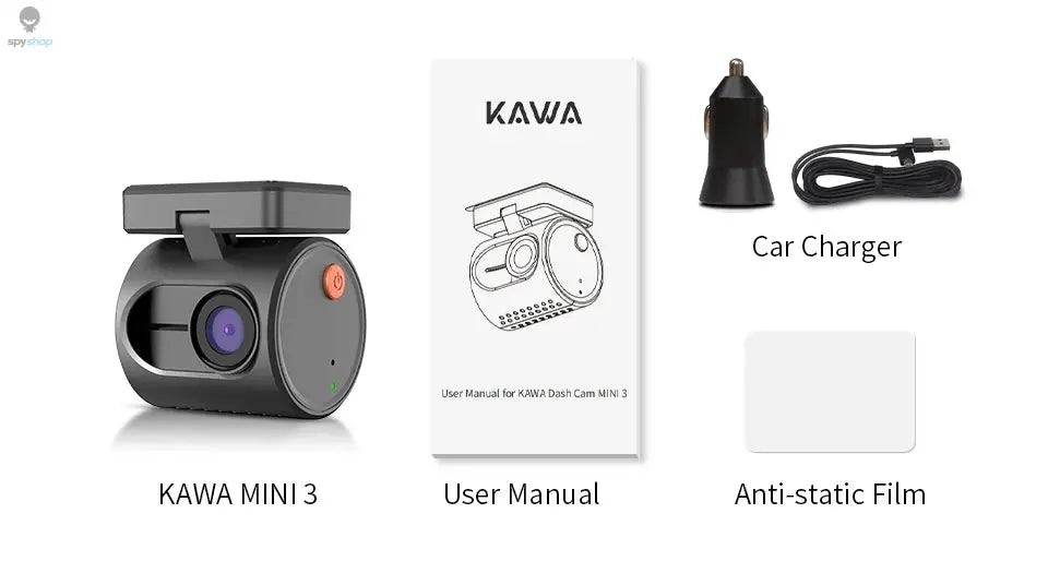 2K Dash Camera For Cars DVR KAWA Dash Cam MINI 3 Video Recorder Emergency Voice Control Night Vision WiFi APP Monitor Dashcam Spy-shop.com