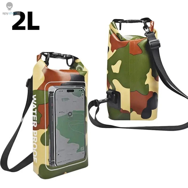 2L Dry Bag Touch Screen Waterproof Bags For Trekking Drifting Rafting Surfing kayak Outdoor Sports Bags Camping Equipment XA394Q