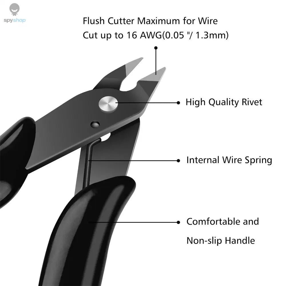 2Pcs Mini Nose Cutting Plier Electrical Wire Cable Cutter Metal Side Snips Flush Pliers Convenient Durable Tool Spy-shop.com