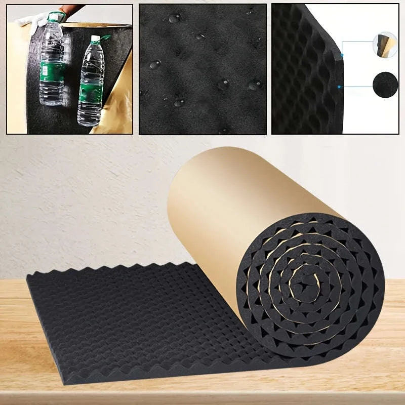 2cm thicker Self Adhesive Acoustic Foam Roll High Density Sound Absorbing Insulation Foam for Car Studio Wall Noise Reduction-2cm-50x200cm