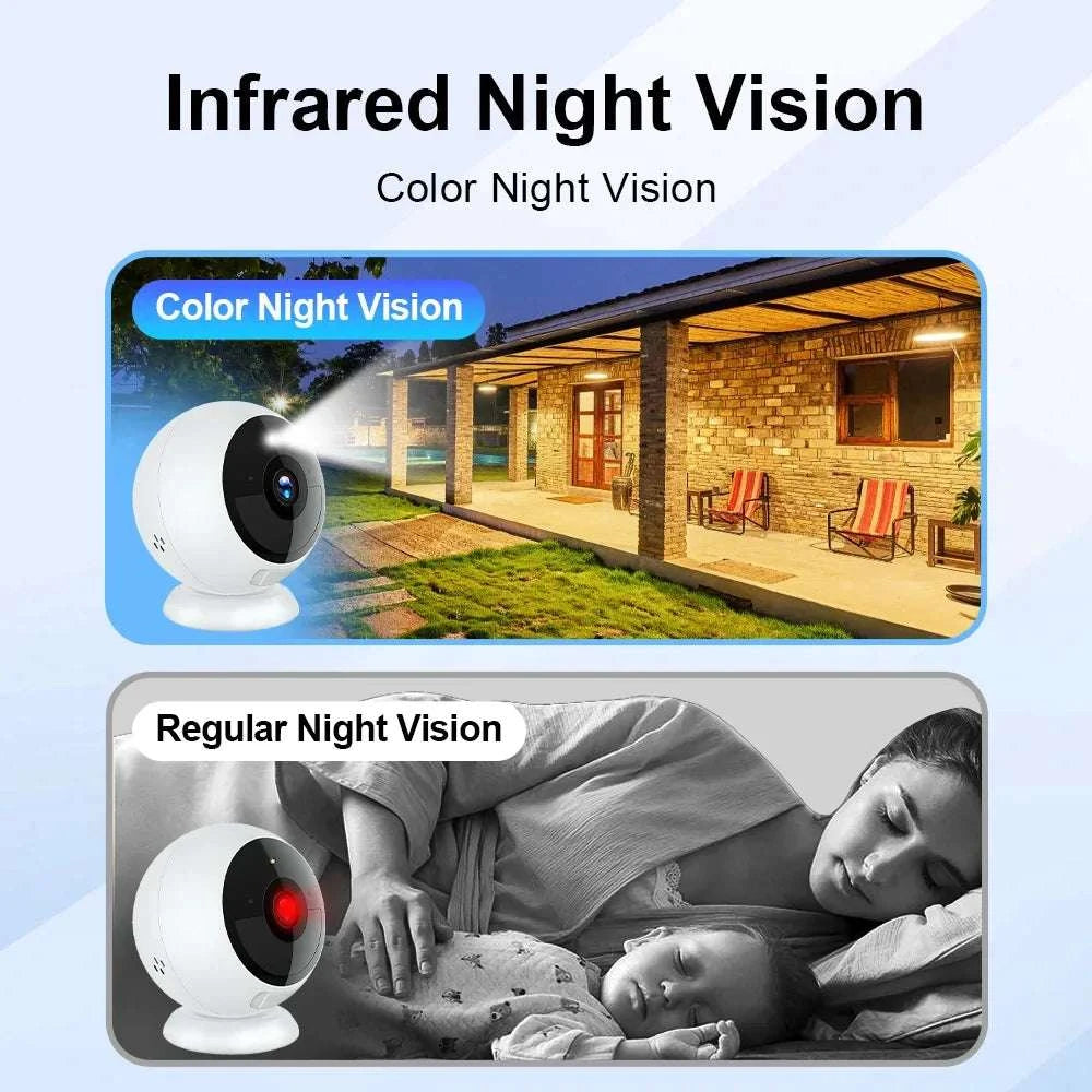 2K 5MP WiFi Security Camera with AI Detection & Night Vision-2PC NO SD Card / Type-C