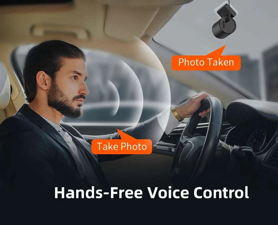 2K Dash Cam with WiFi App, Voice Control & Night Vision-Voice Control / 32G