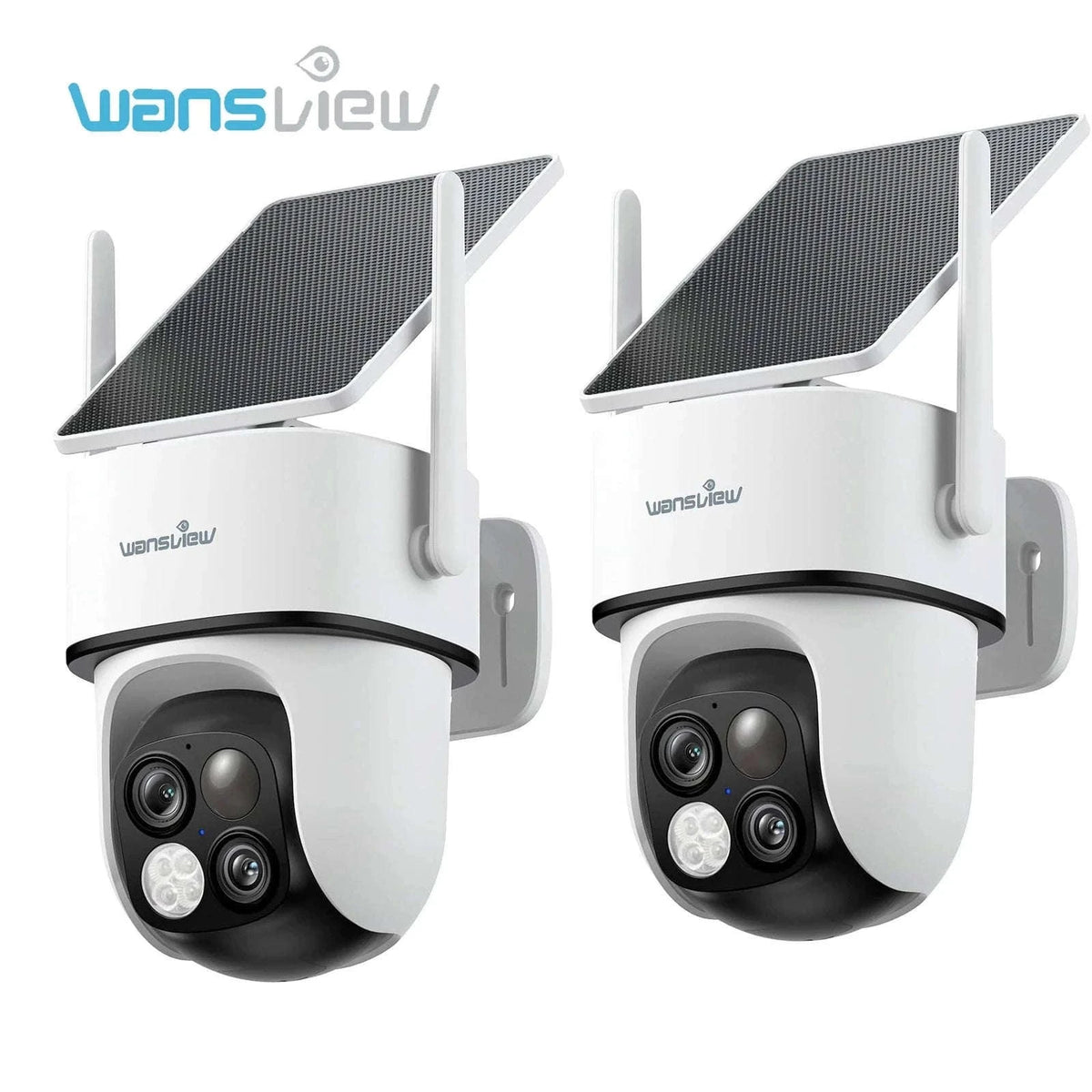 2K Dual Lens Solar Wireless Outdoor PTZ Security Camera-4PCS / Germany