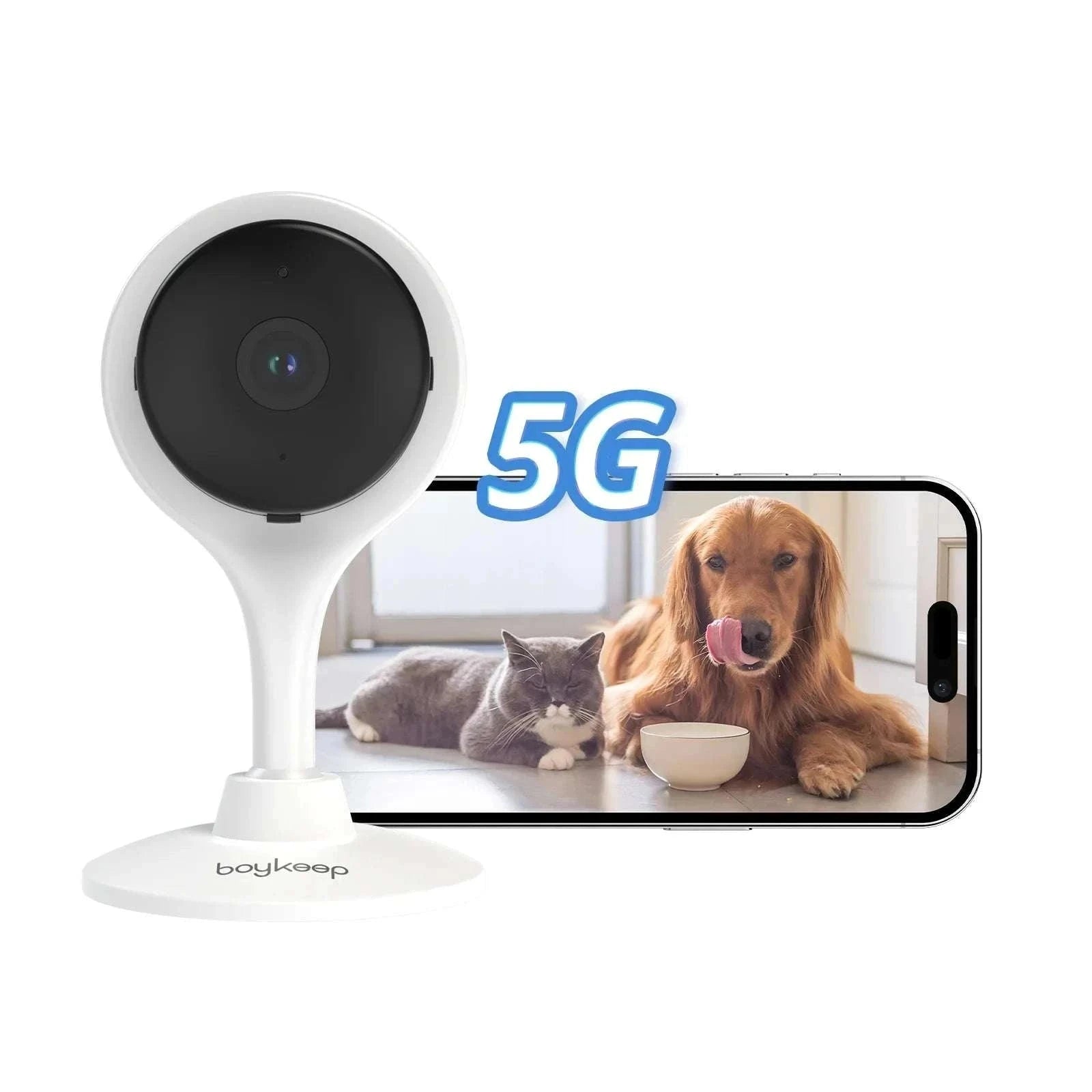 2K Indoor WiFi Security Camera with 2-Way Audio & Motion Detection-US Plug