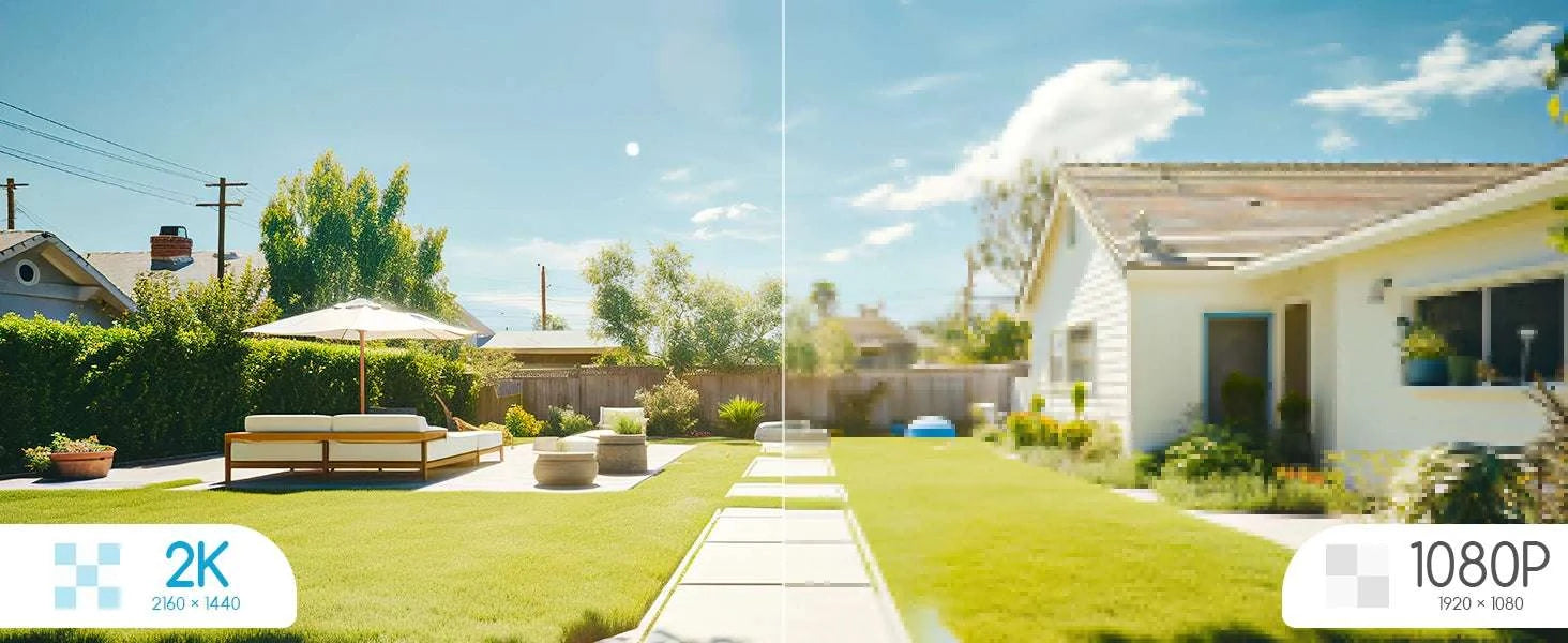 2K Outdoor Security Camera 360° PTZ with Color Night Vision-EU Plug