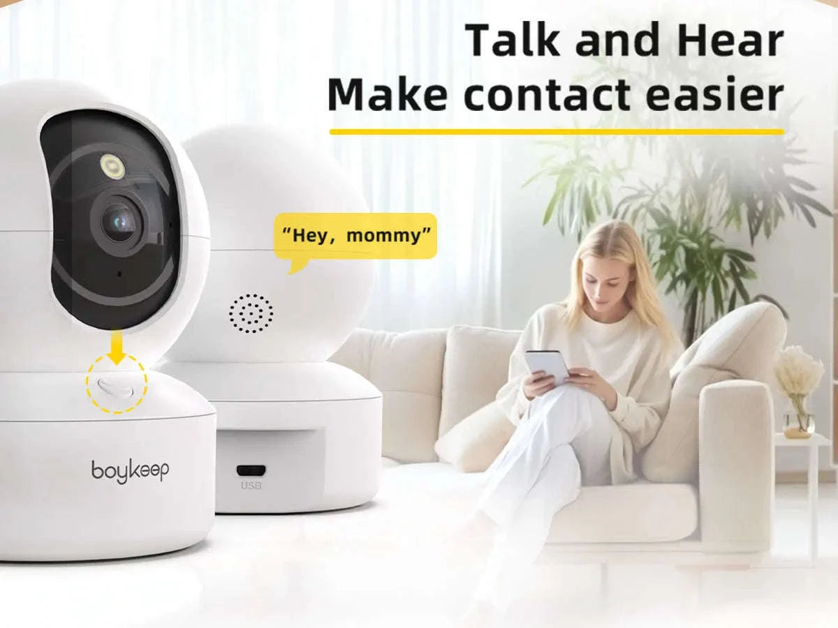 2K Pet Camera with App, Dual-Band WiFi, 360° Pan & Tilt, 2-Way Audio, Night Vision-USB