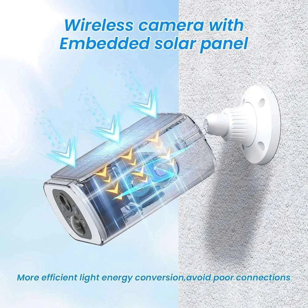 2K Solar Security Camera Wireless Outdoor with Night Vision & Audio-1PC 2K Solar Camera / China Mainland