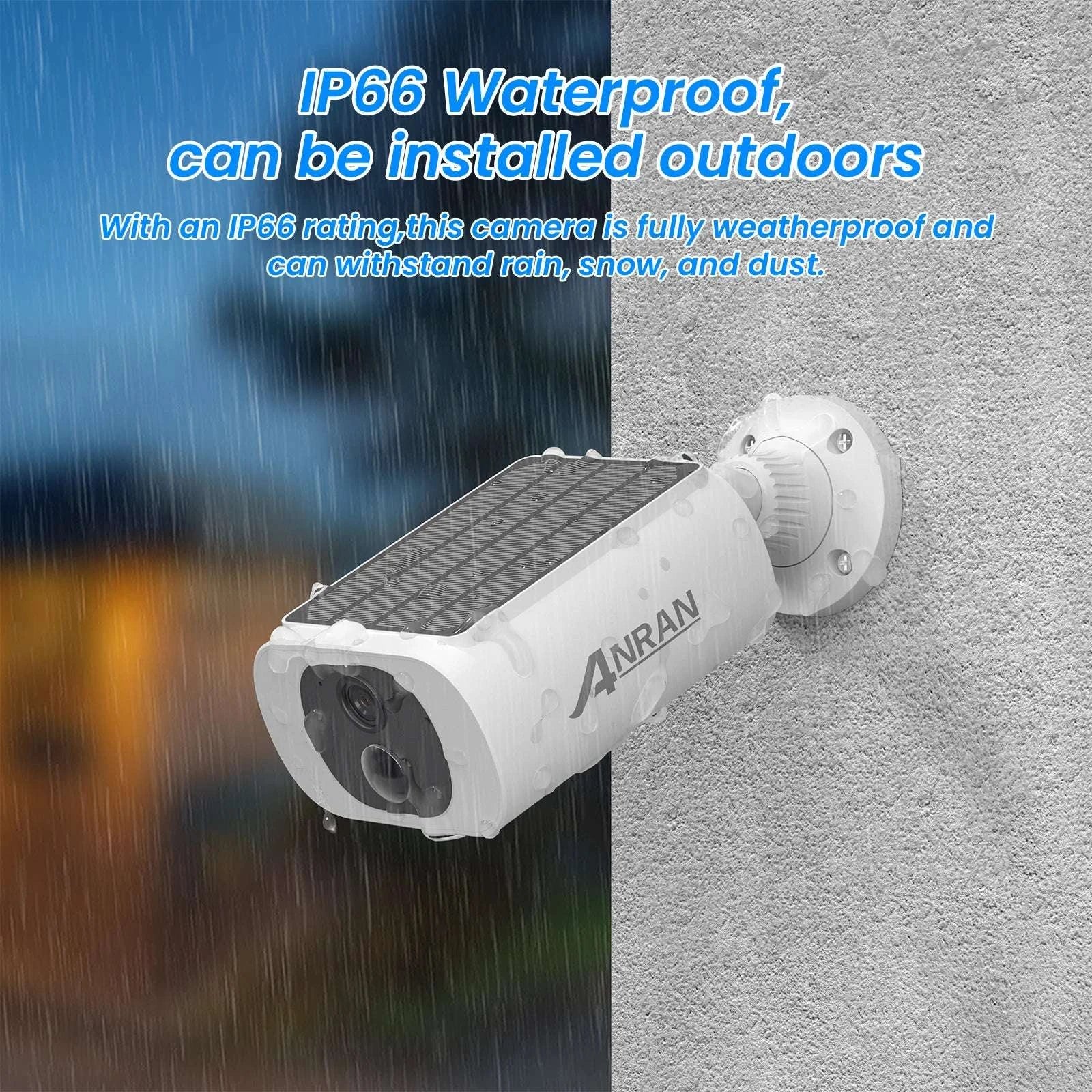 2K Solar Security Camera Wireless Outdoor with Night Vision & Audio-1PC 2K Solar Camera / China Mainland