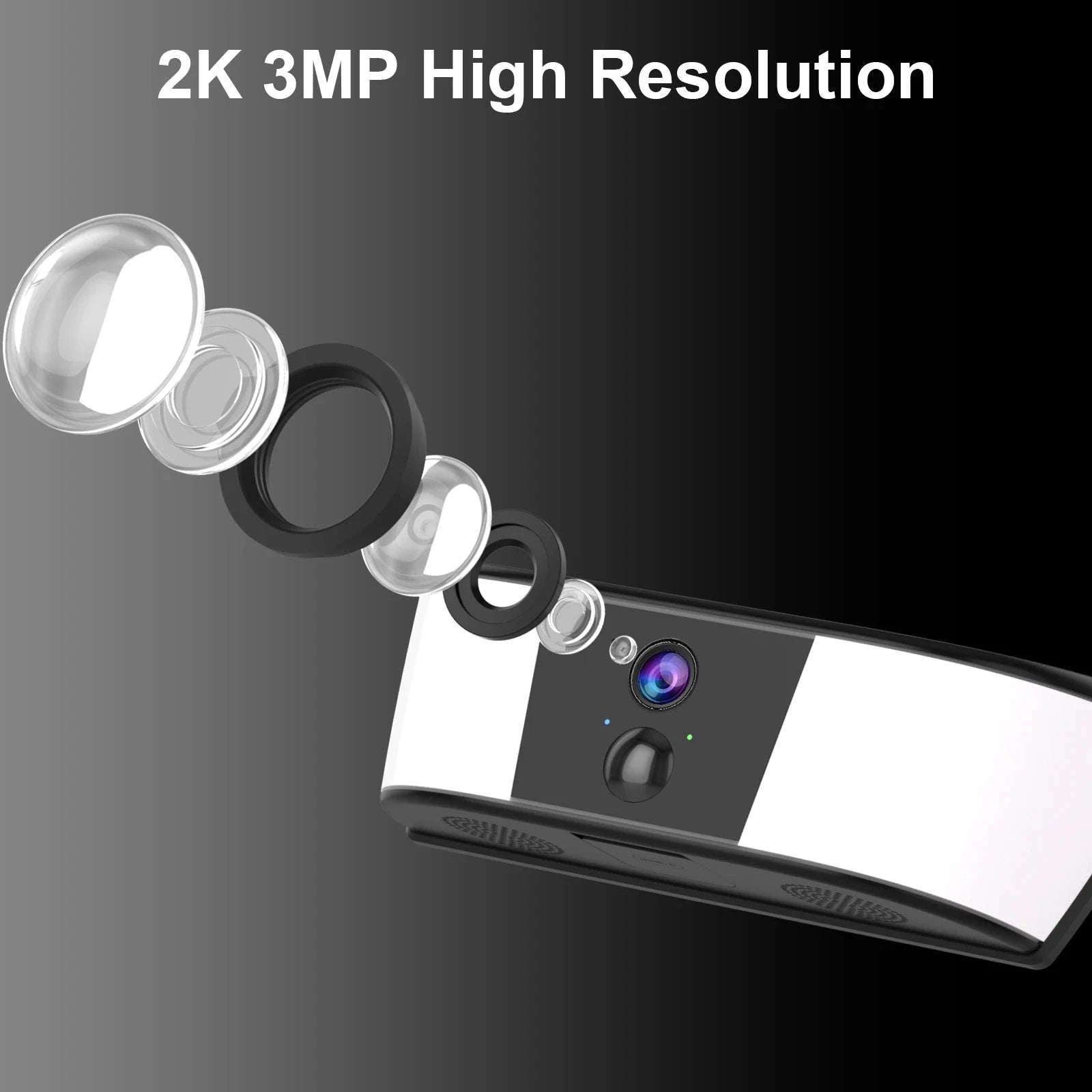 2K Solar Wall Light Camera with Color Night Vision and Human Detection-1PC Camera / spain