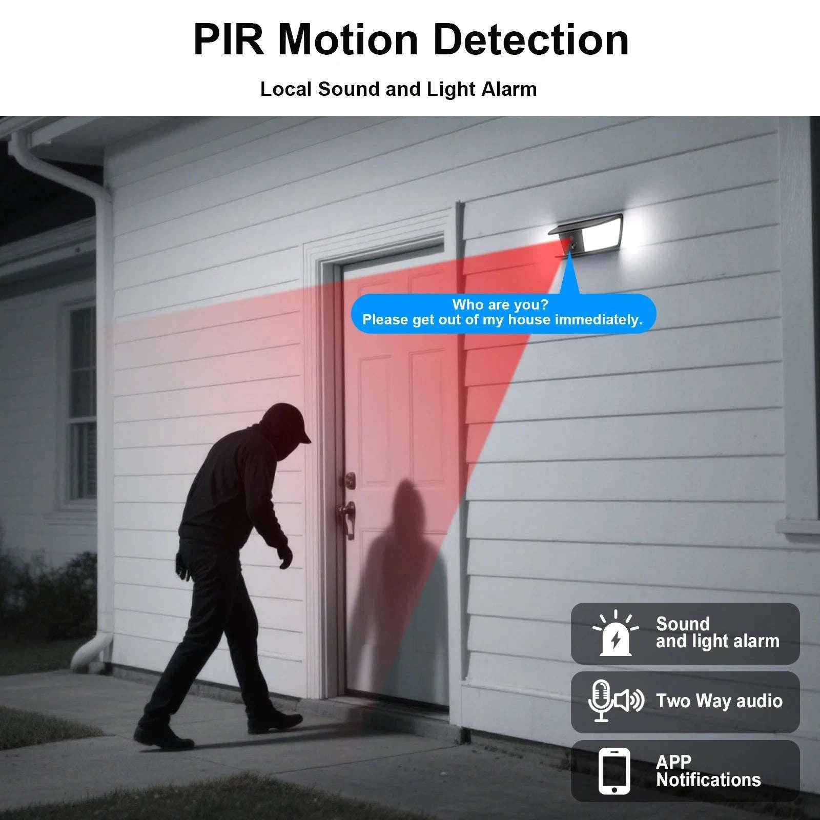 2K Solar Wall Light Camera with Color Night Vision and Human Detection-1PC Camera / spain