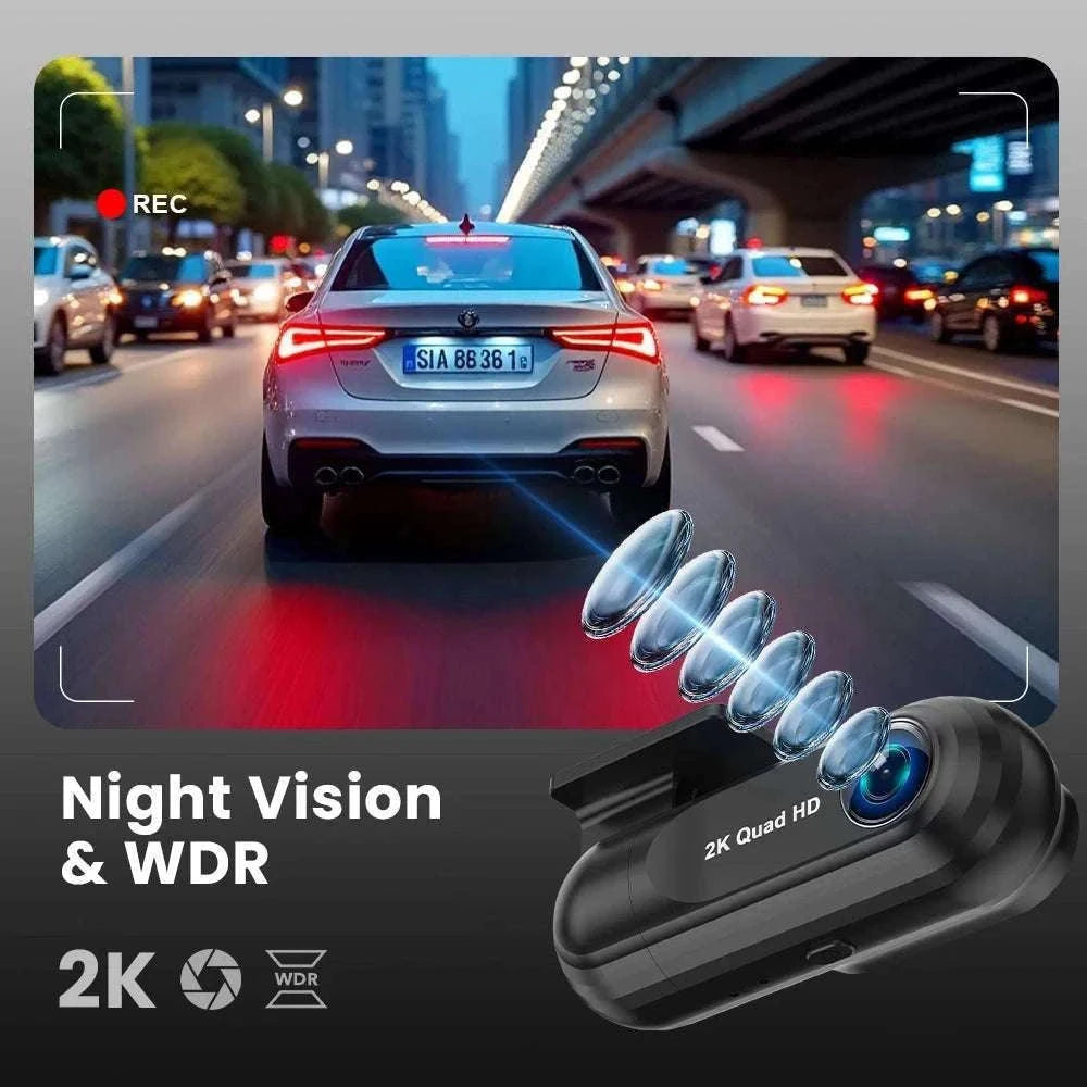 2K WiFi Dash Cam with Night Vision and GPS Support-Only S40 Dashcam / 64G