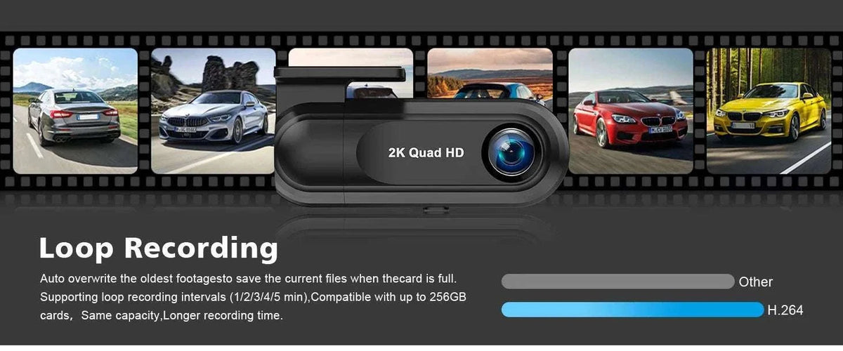 2K WiFi Dash Cam with Night Vision and GPS Support-Only S40 Dashcam / 64G