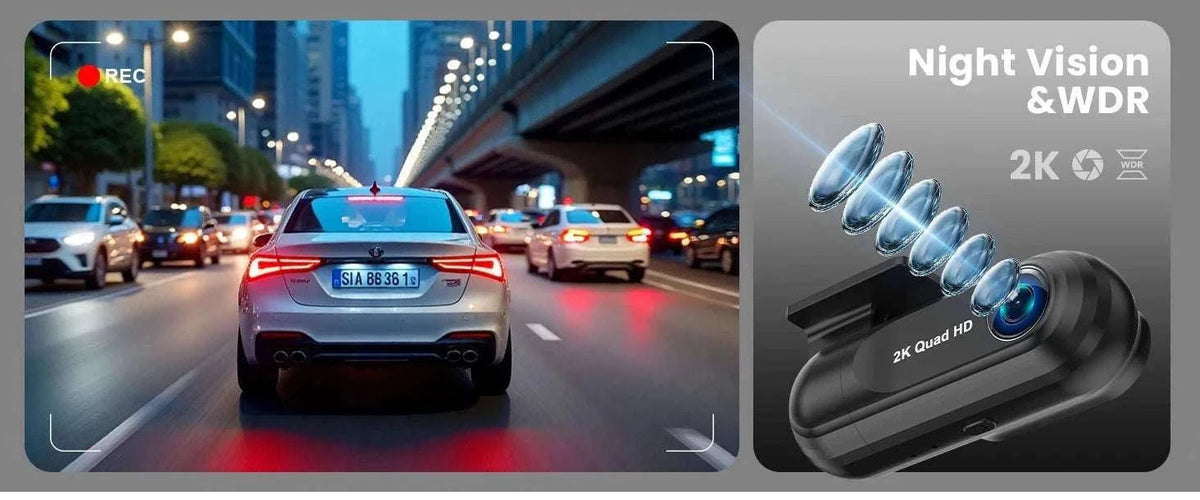 2K WiFi Dash Cam with Night Vision and GPS Support-Only S40 Dashcam / 64G