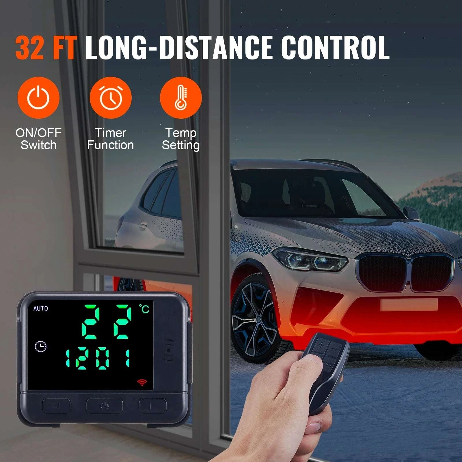 2KW Diesel Air Heater 12V with Remote LCD for RV Truck Boat-