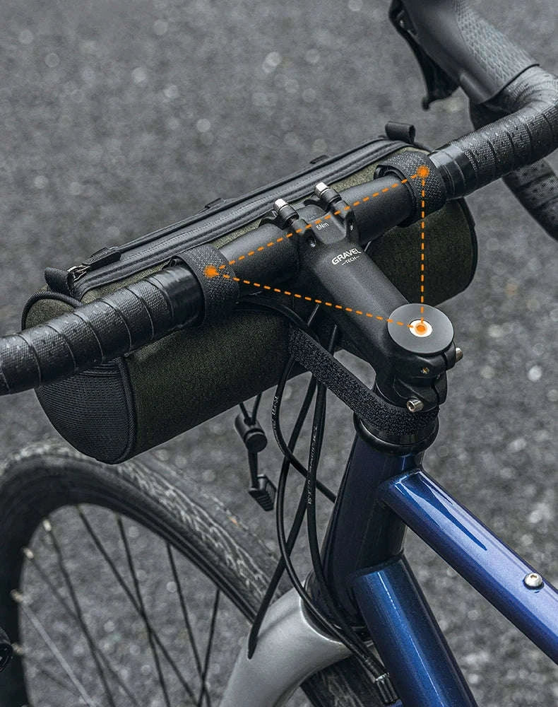 2L Bicycle Handlebar Bag with Shoulder Strap & 3-Point Mount-W009 / About 2L