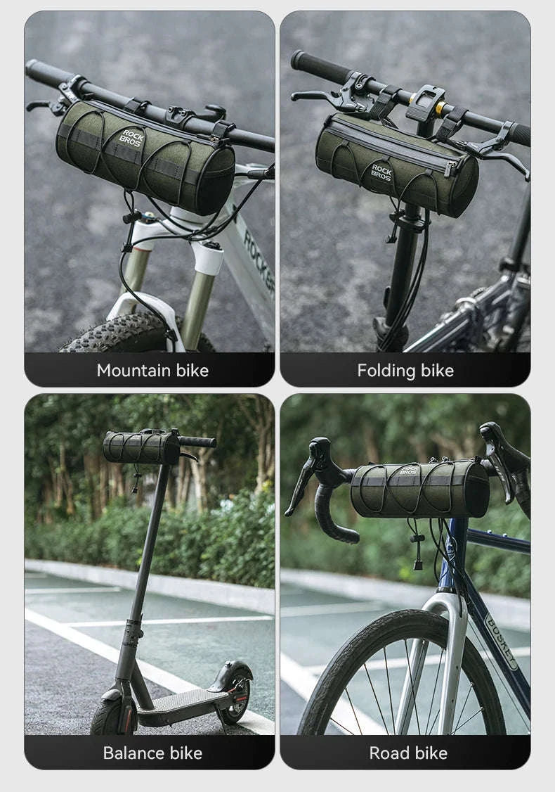 2L Bicycle Handlebar Bag with Shoulder Strap & 3-Point Mount-W009 / About 2L