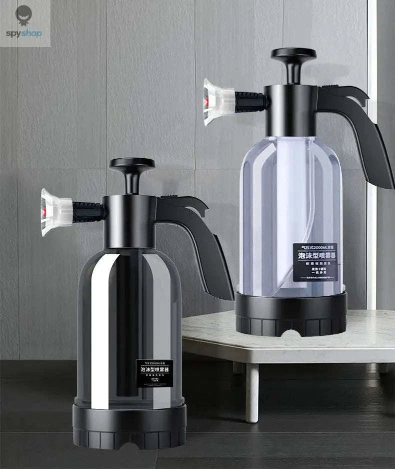 2L Hand Pump Foam Sprayer with 3 Nozzles-black