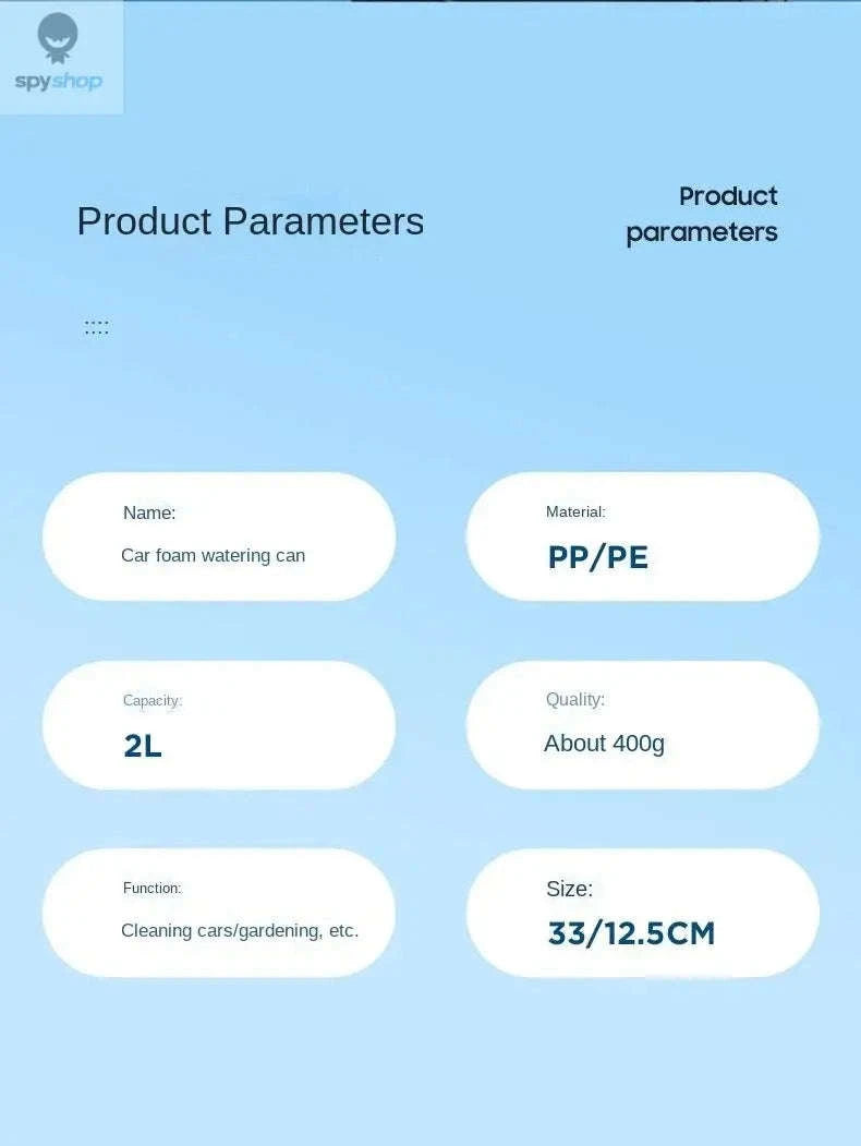 2L Hand Pump Foam Sprayer with 3 Nozzles-black