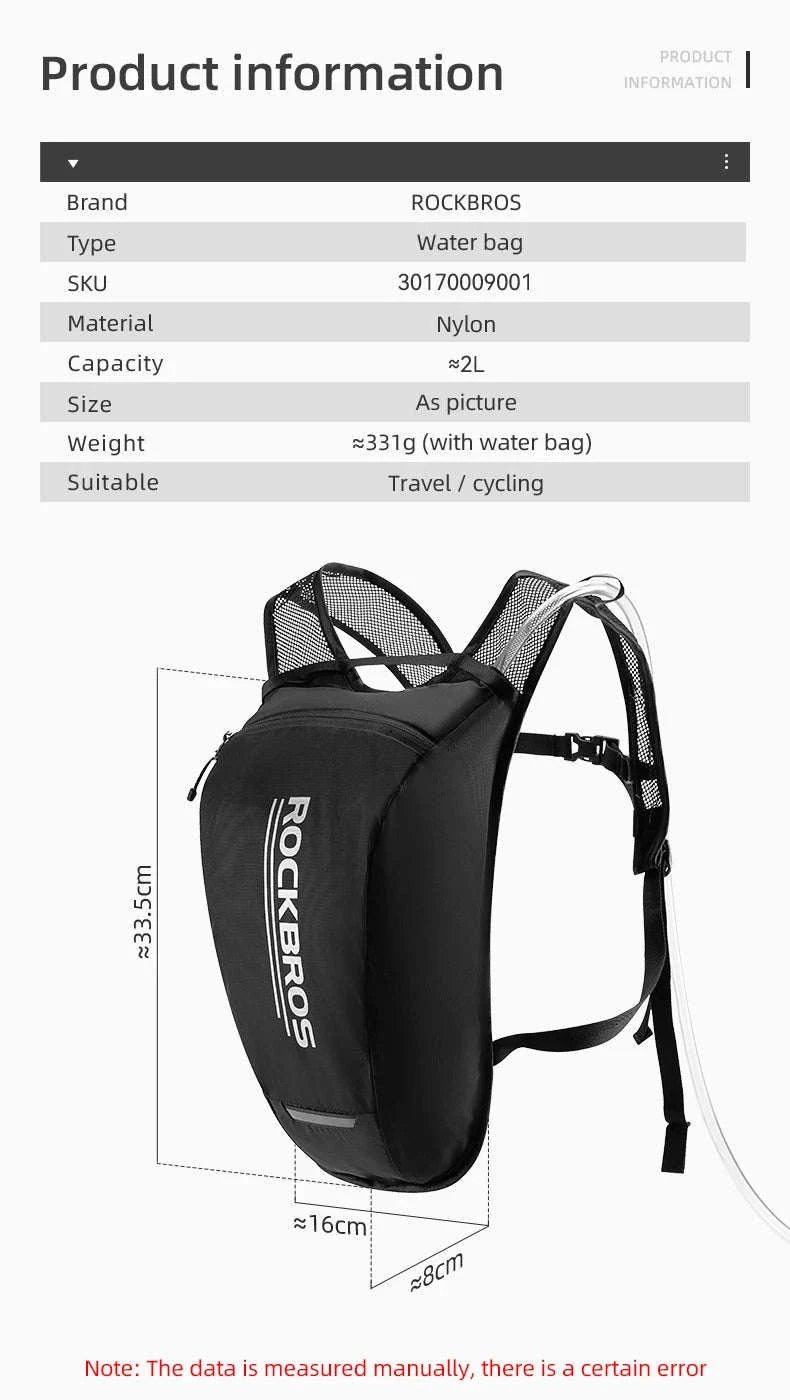 2L Hydration Backpack Running Vest with Water Bladder-30170009001