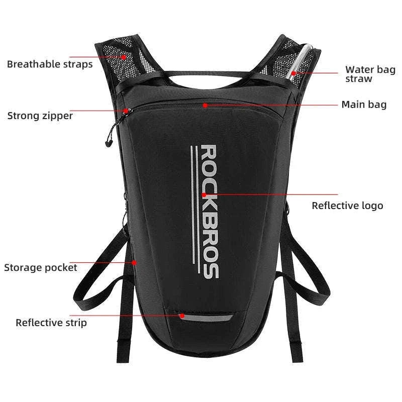 2L Hydration Backpack Running Vest with Water Bladder-30170009001