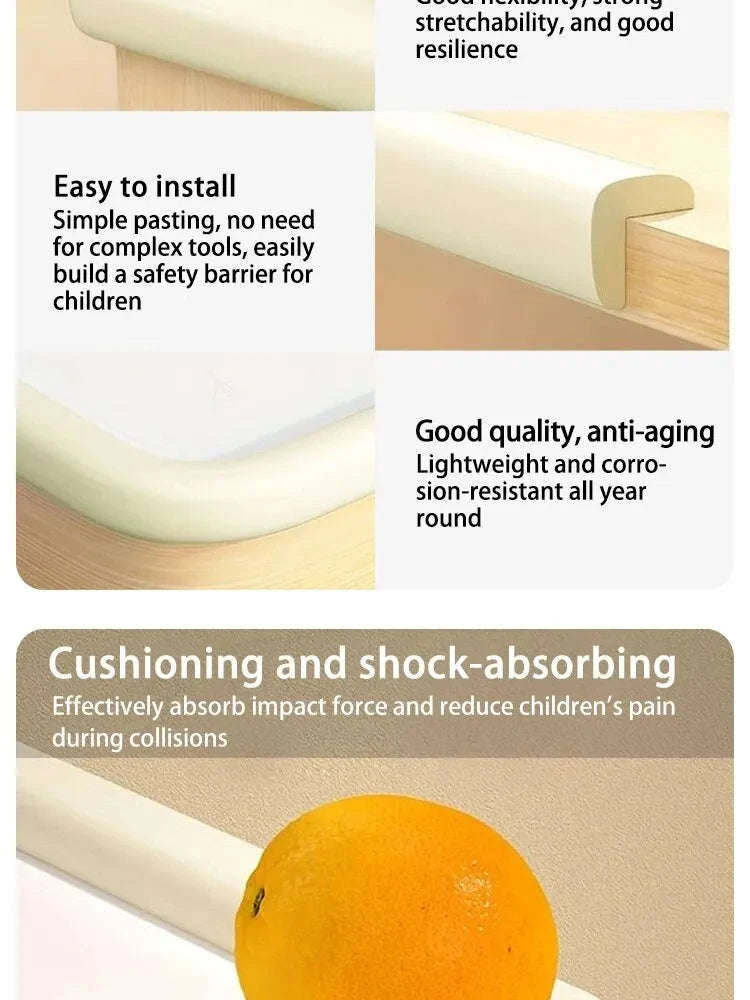 2M Baby Safety Bumper Strips for Table Edges-Beige
