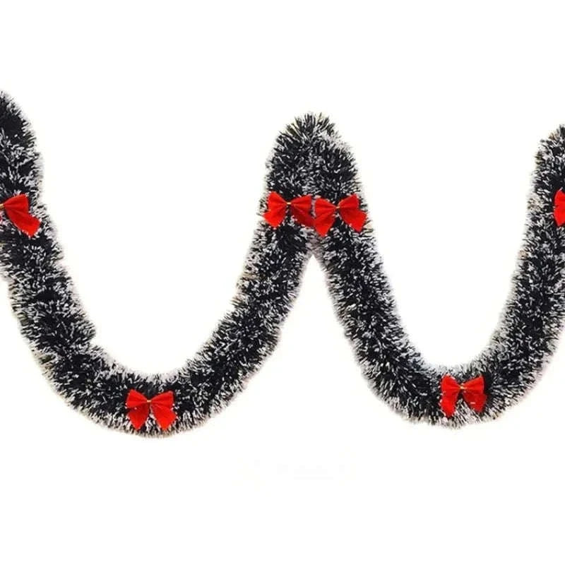 2m Dark Green Christmas Ribbon Garland Decoration-D