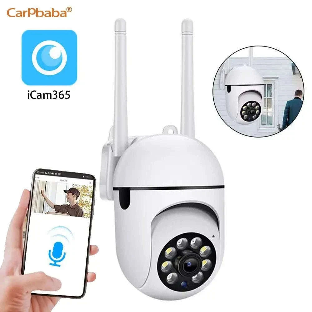 2MP Outdoor WiFi Security Camera with Color Night Vision & 2-Way Audio-US Plug