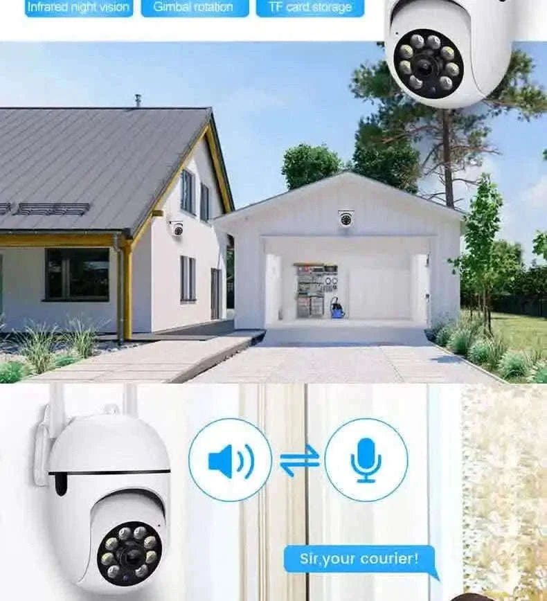 2MP Outdoor WiFi Security Camera with Color Night Vision & 2-Way Audio-US Plug