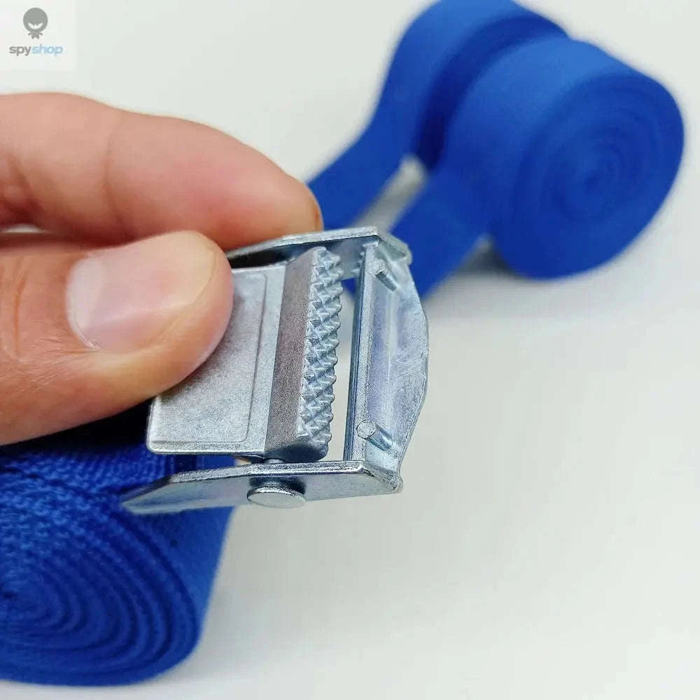 2pcs 4M Zinc Alloy Cargo Straps with Pressure Buckles-Blue