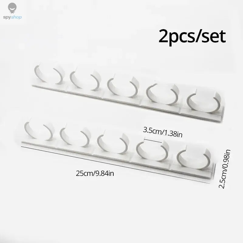 2pcs Grey Plastic Kitchen Jar Rack Wall-Mounted Adhesive Seasoning Bottles Holder Spice Bottle Holder Tool Kitchen Storage Rack Spy-shop.com
