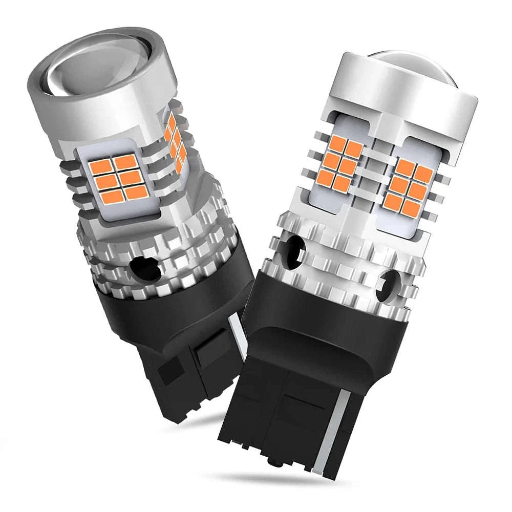 2pcs Amber LED Turn Signal Bulbs 12V 1156 BA15S-1156 BAU15S PY21W