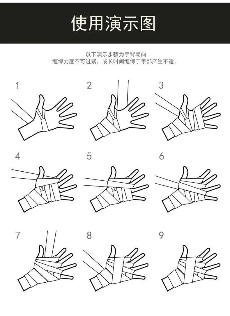 2PCS Boxing Hand Wraps Bandages – Cotton Training Straps-Blue / 1.5M