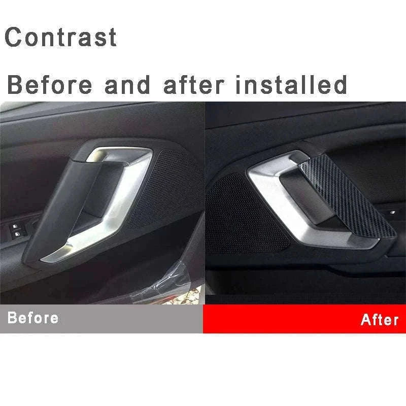 2pcs Car Door Handle Trim Covers for Peugeot 408 308 308S-Australia / Red