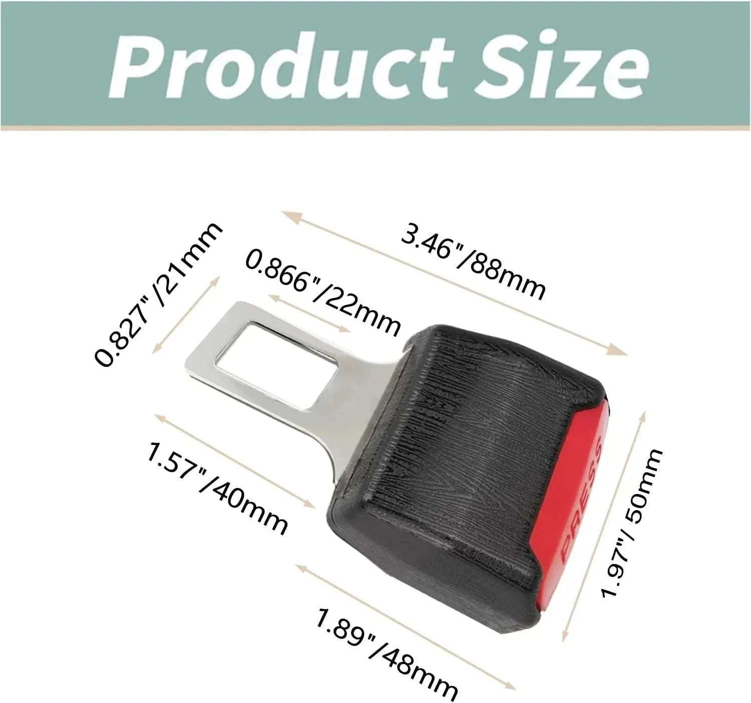 2pcs Car Seat Belt Extender with Padding for Comfortable Fit-black / United States