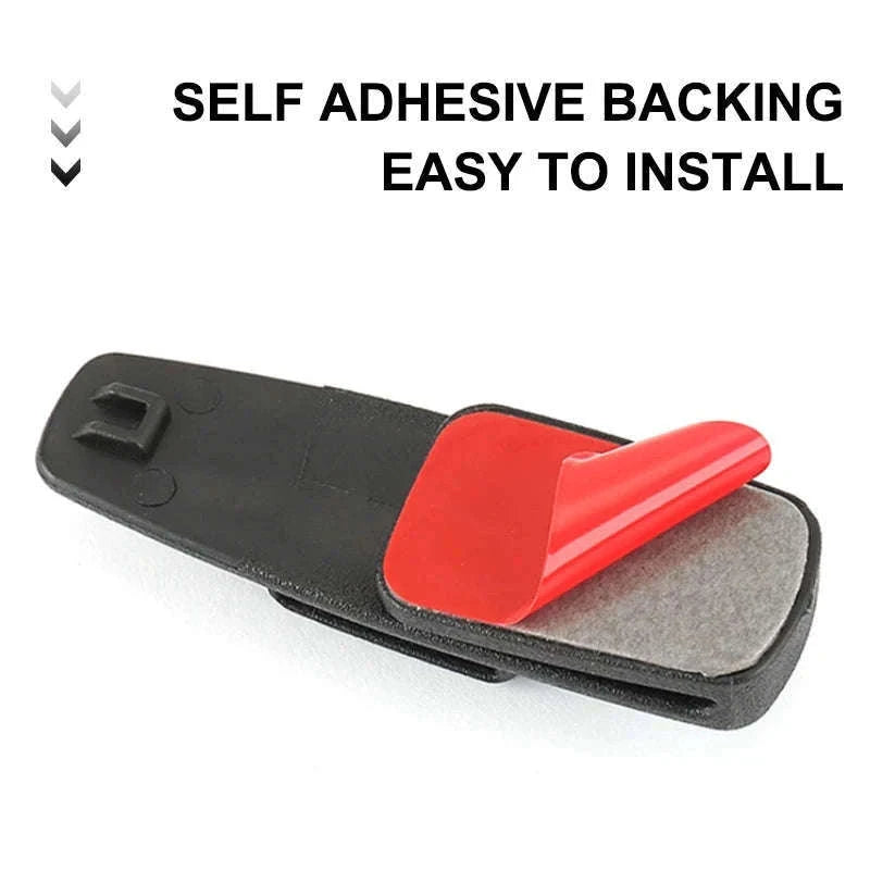 2pcs Car Seat Belt Holder Clip Black-Black 2pcs