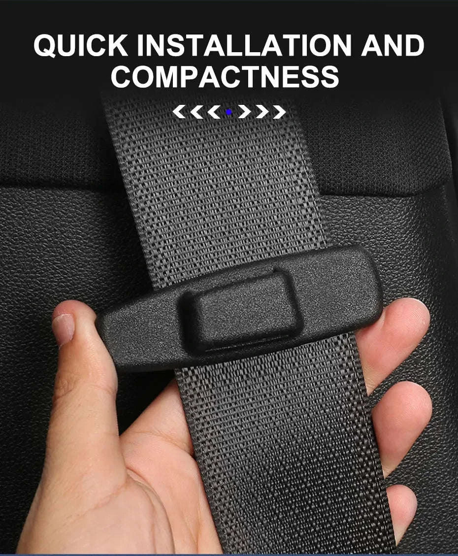 2pcs Car Seat Belt Holder Clip Black-Black 2pcs