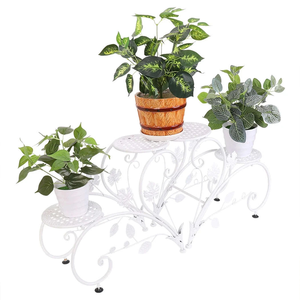 2PCS Classic Tall Plant Stand Art Flower Pot Holder Rack-black / United States