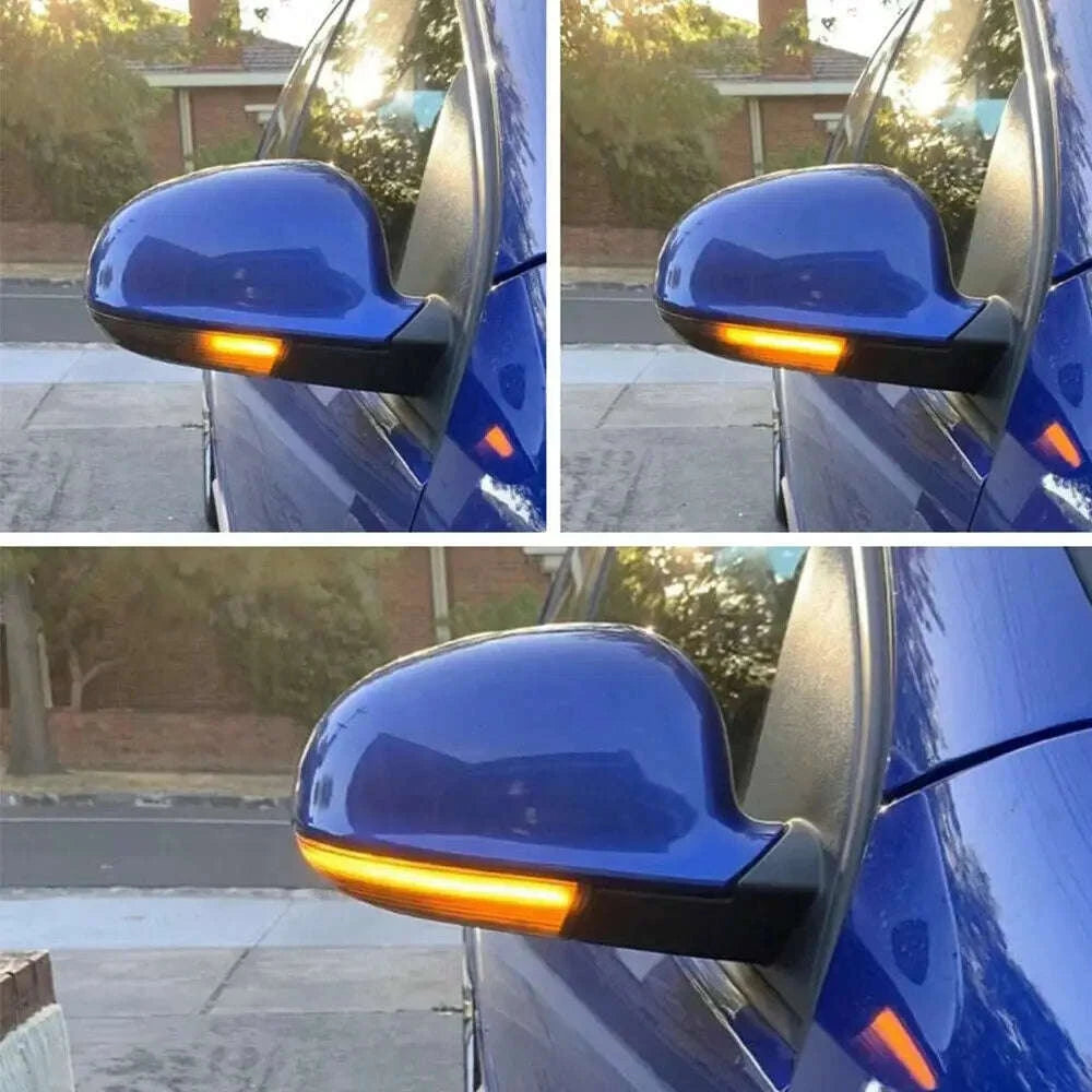 2pcs Dynamic LED Turn Signal Mirror Indicator Light-Yellow