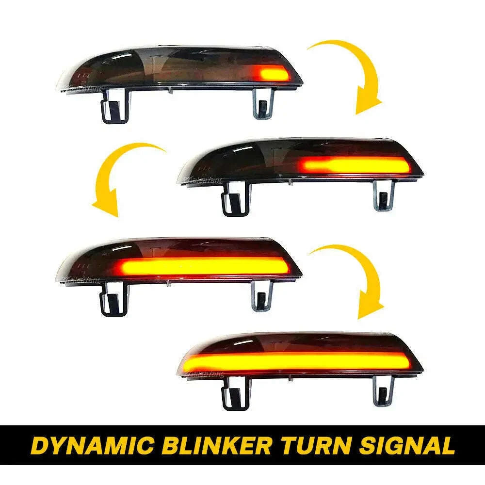 2pcs Dynamic LED Turn Signal Mirror Indicator Light-Yellow