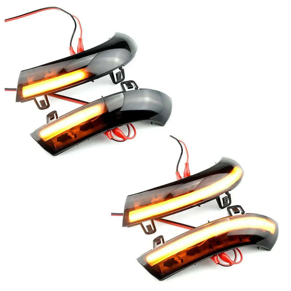 2pcs Dynamic LED Turn Signal Mirror Indicator Light-Yellow