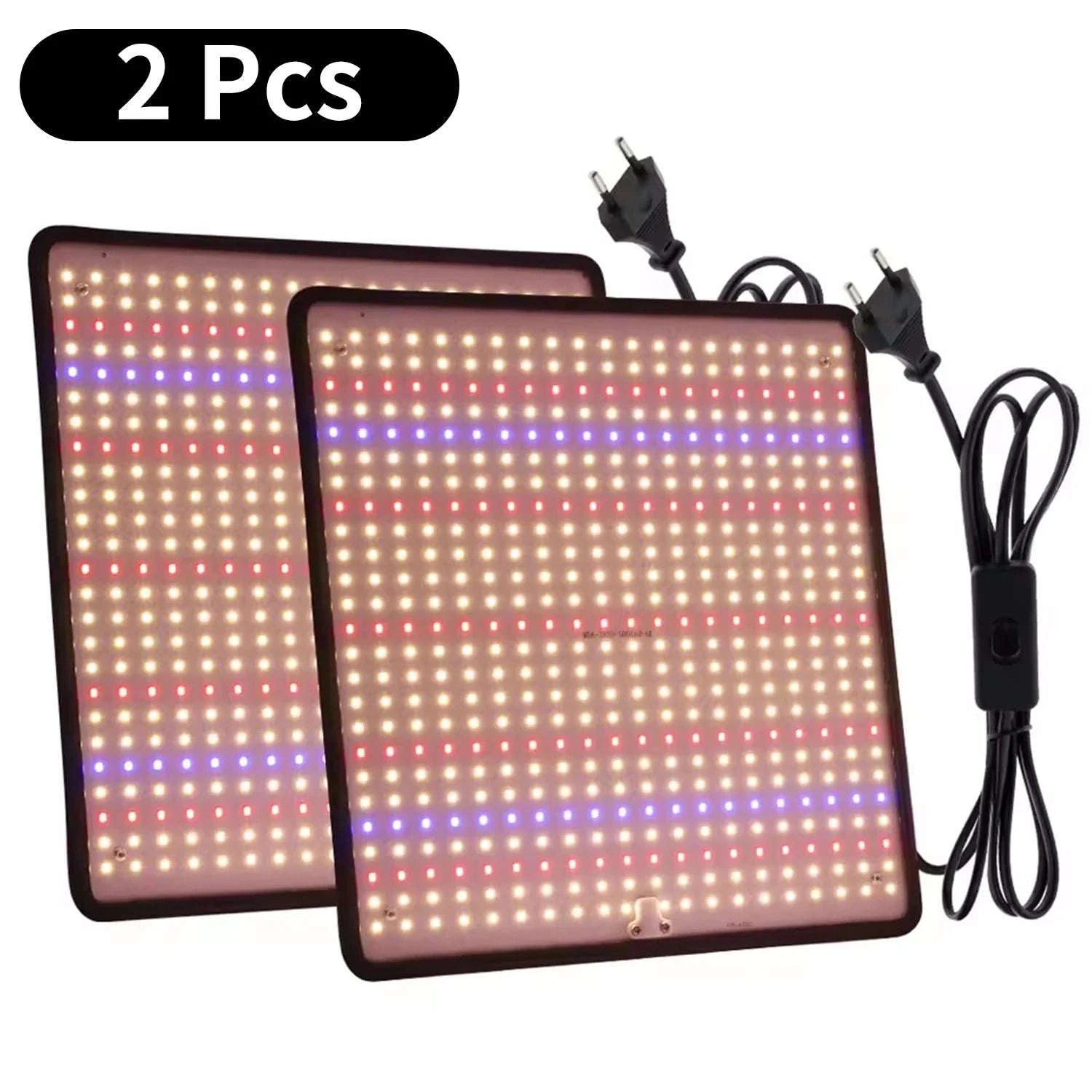 2PCS Full Spectrum LED Grow Lights 1200W Quantum Boards 1x1ft-2pcs / EU / 1200W|france