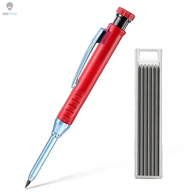 2pcs/set 2.8mm Carpenter Mechanical Pencil with Sharpener for Woodworking Construction Long Head Carpenter Pencil Stationery Spy-shop.com