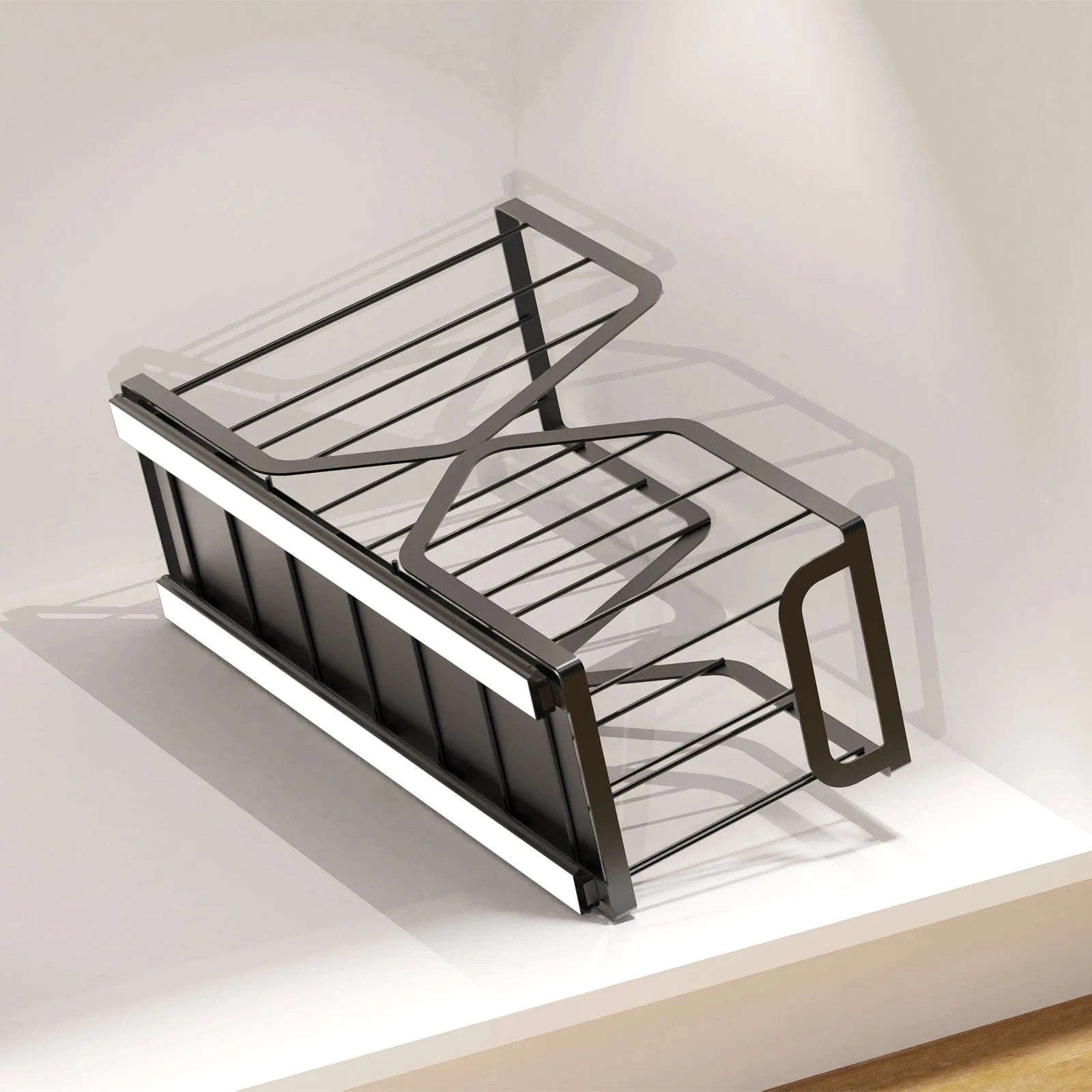 2pcs Slim Pull-Out Cabinet Organizer 14cm Narrow Storage Rack-a set / france