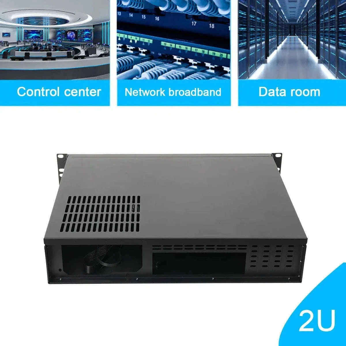 2U Ultra Short Rack Server Case 35cm Depth Micro ATX Mini ITX-United States