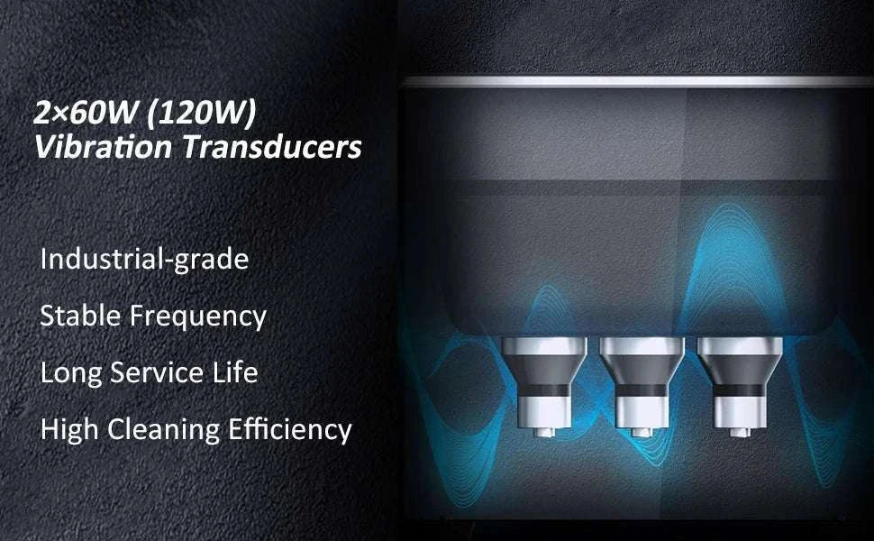 3.2L Ultrasonic Cleaner 40kHz Heated Bath for Jewelry & Glasses-220V-Digital Control / EU / China Mainland