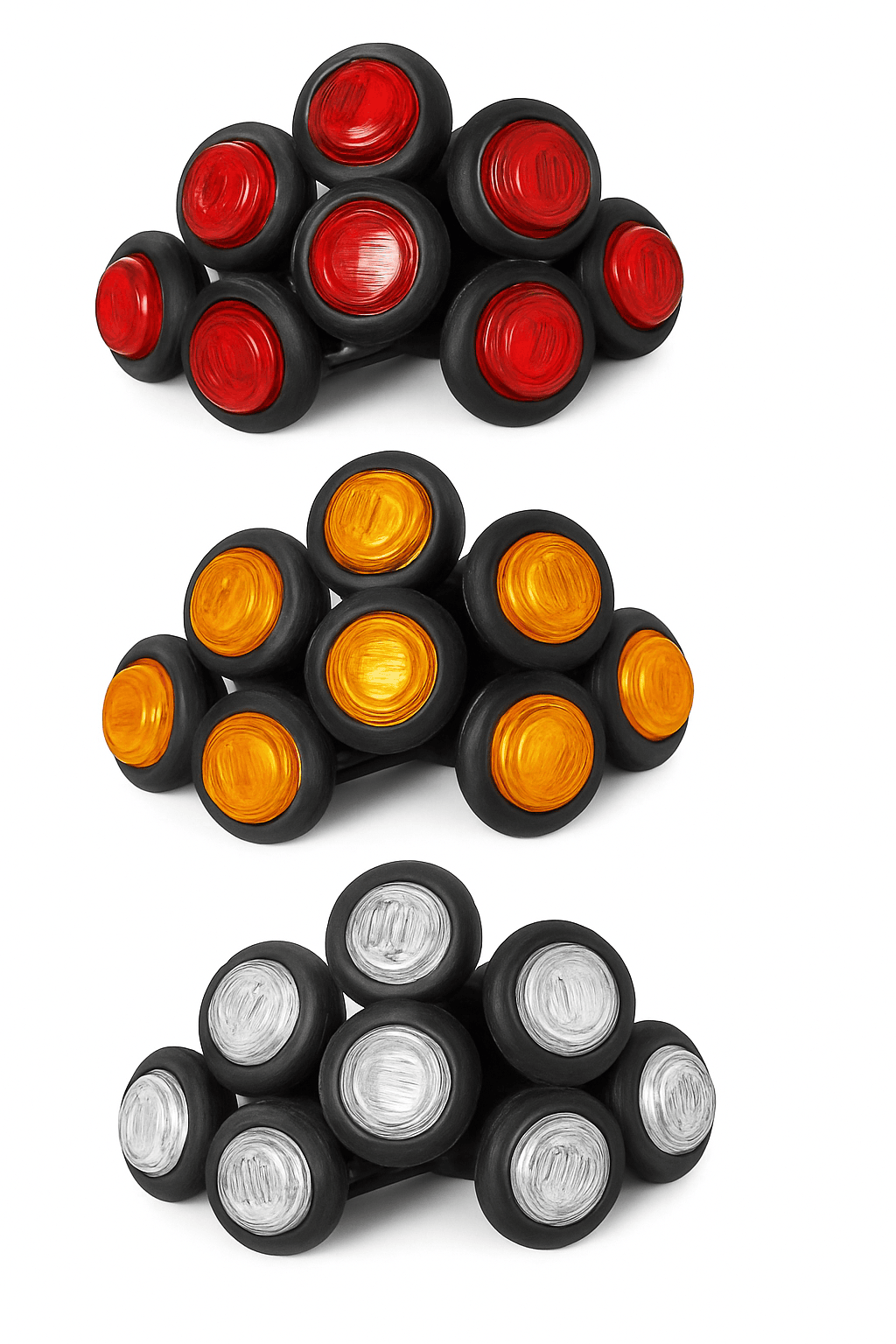 3/4-Inch LED Side Marker Lights for 12V Vehicles-Blue / 20PCS