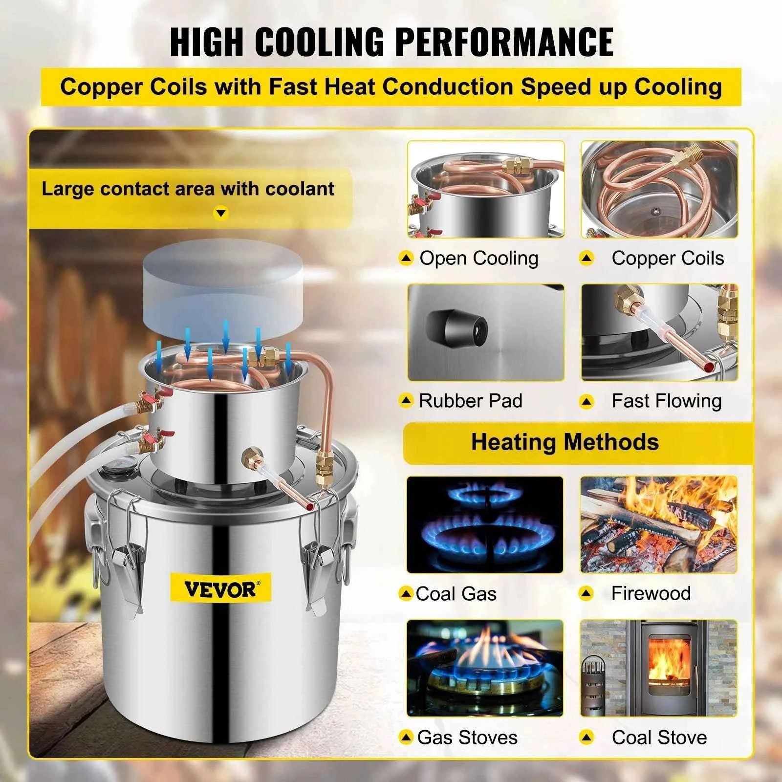 3/5/8 Gal Stainless Steel Copper Distiller Kit with Pump-8 Gal / CZECH REPUBLIC